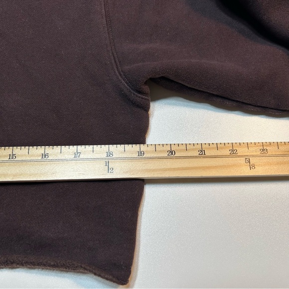 Tna Aritzia Cozy Fleece Mega Cropped Hoodie Black Espresso Brown - Picture 5 of 6